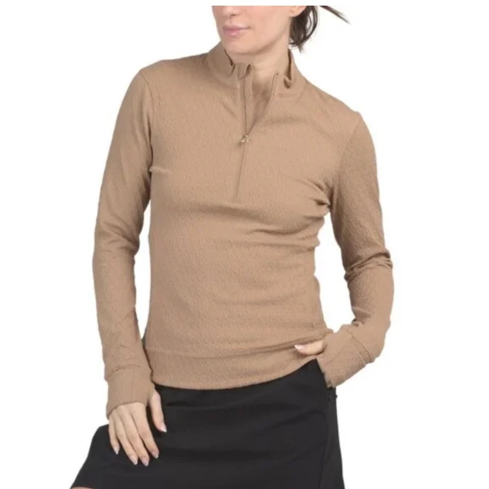 Greyson clothiers women’s diamond quarter zip jacquard Haley II size small